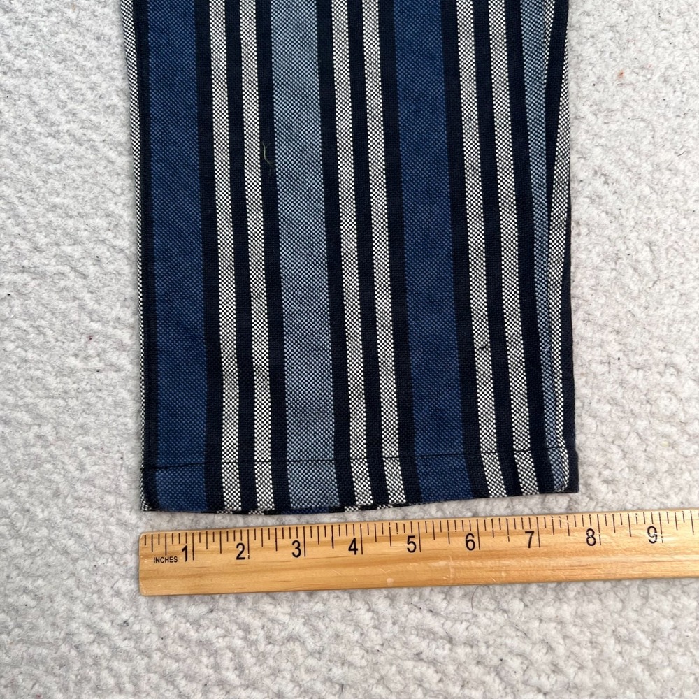 Free People Navy and Light Gray Striped Cropped Pants Linen Blend - Picture 7 of 9